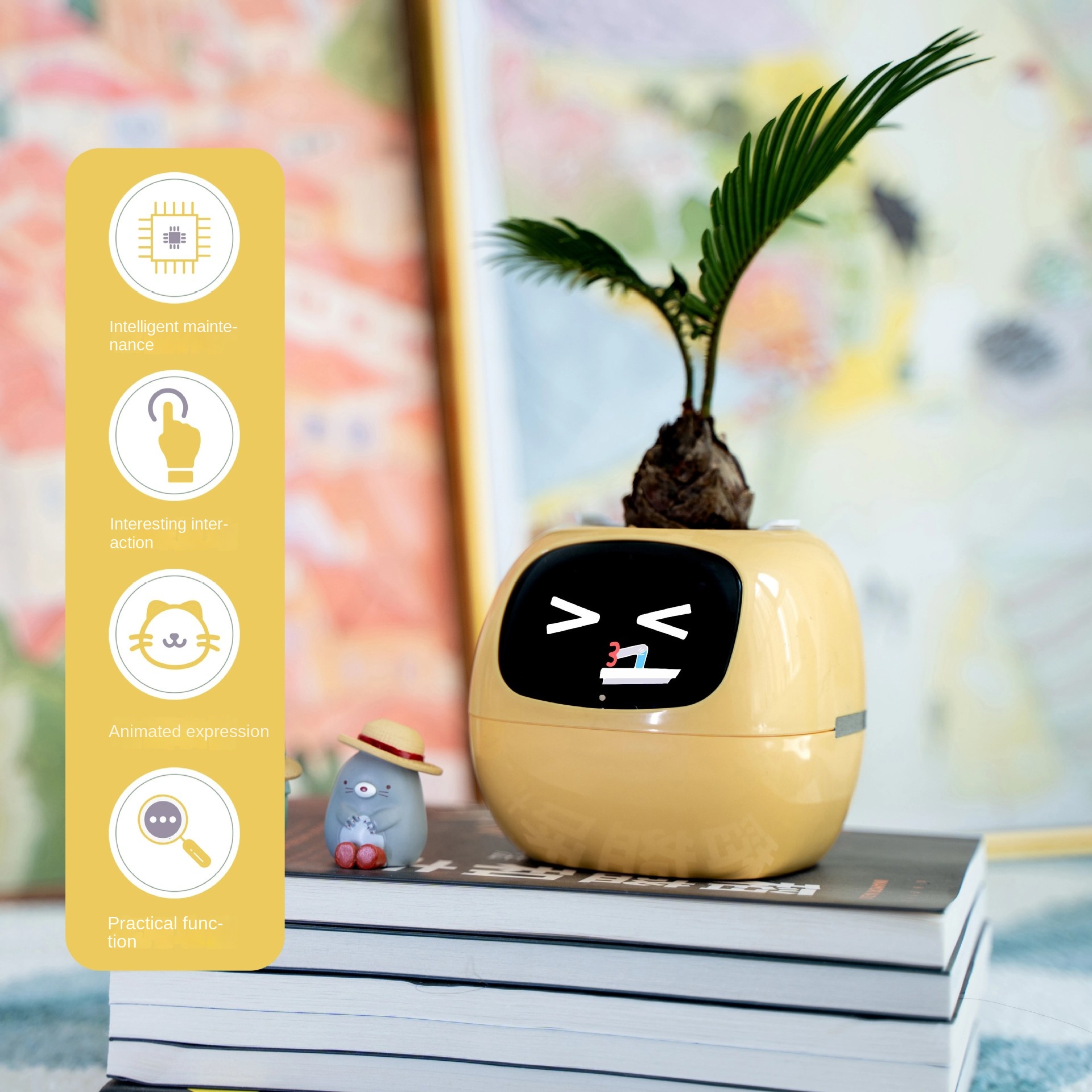Self Watering Pot Sensor - Sensor Smart Mimi Flower Pot Facial