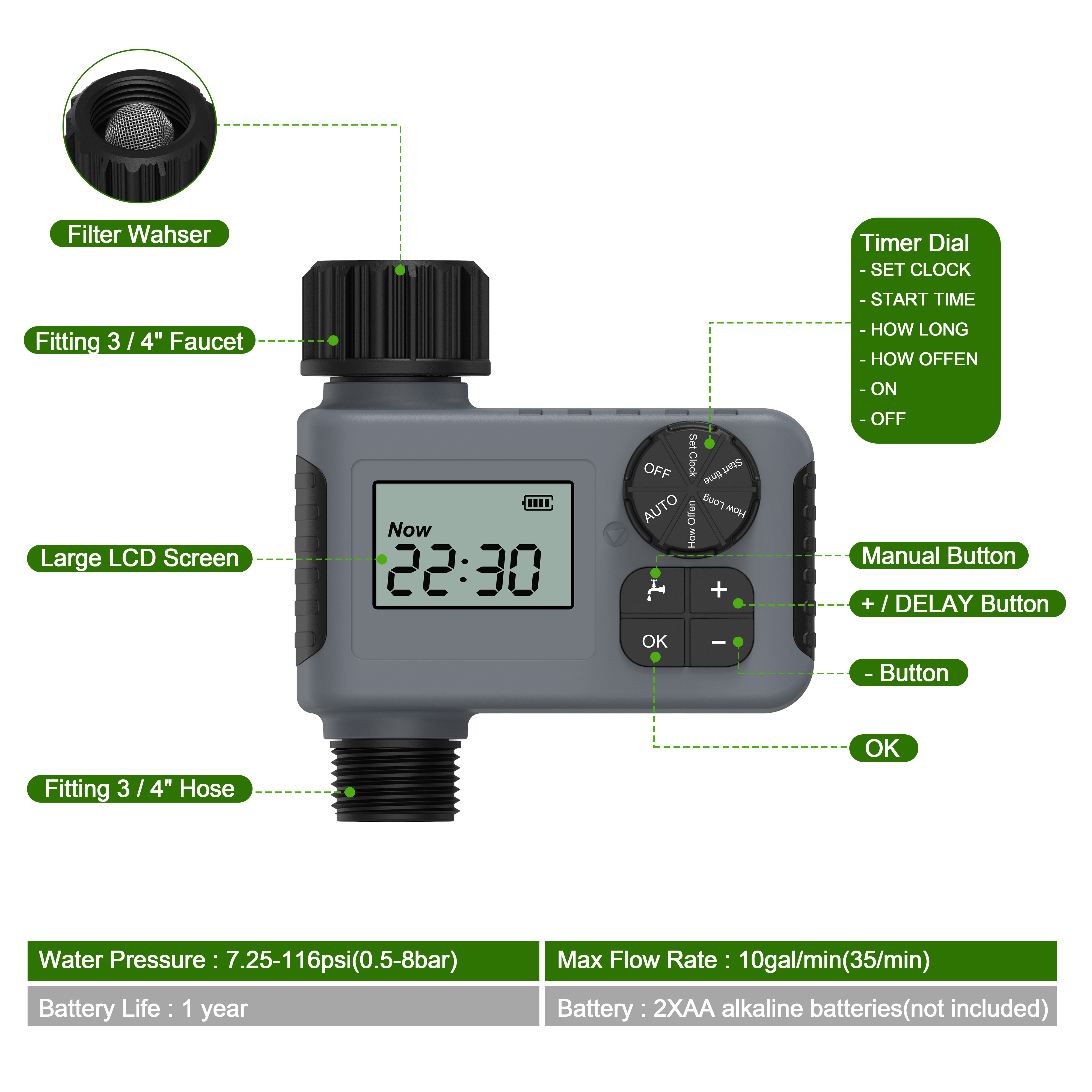 1 outlet automatic watering ti – Smart Garden Irrigation System recenzja i cena