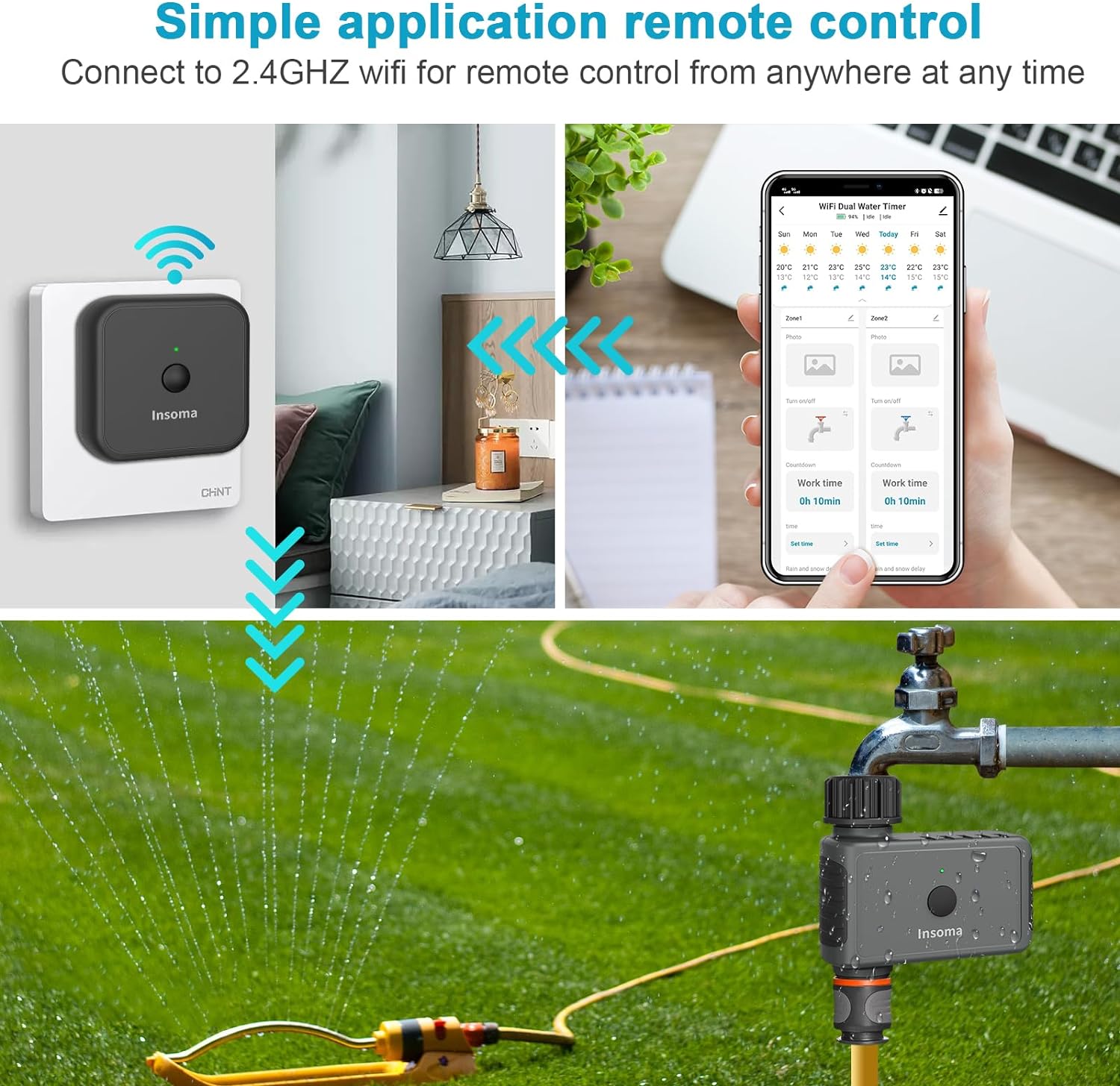 Insoma Wifi Automatic Sprinkle – Smart Garden Iot recenzja i cena
