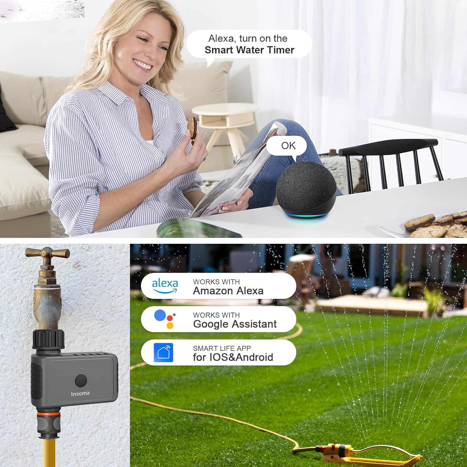 Insoma Wifi Automatic Sprinkle – Smart Garden Iot recenzja i cena