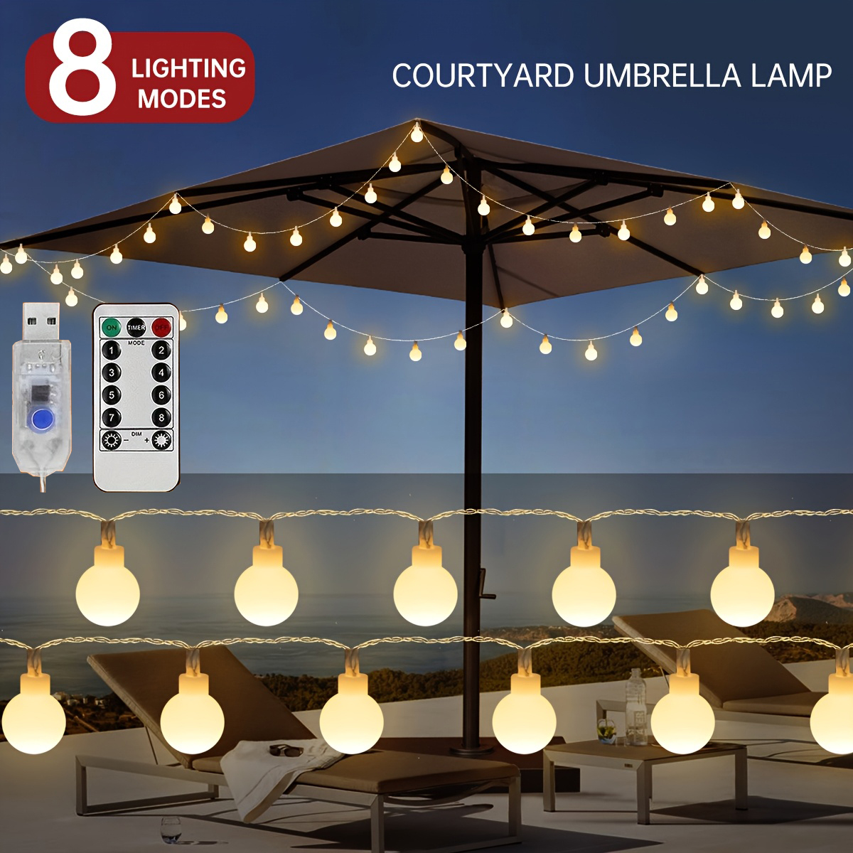 USB LED Ball String Lights 6M  – Smart Garden Box recenzja i cena